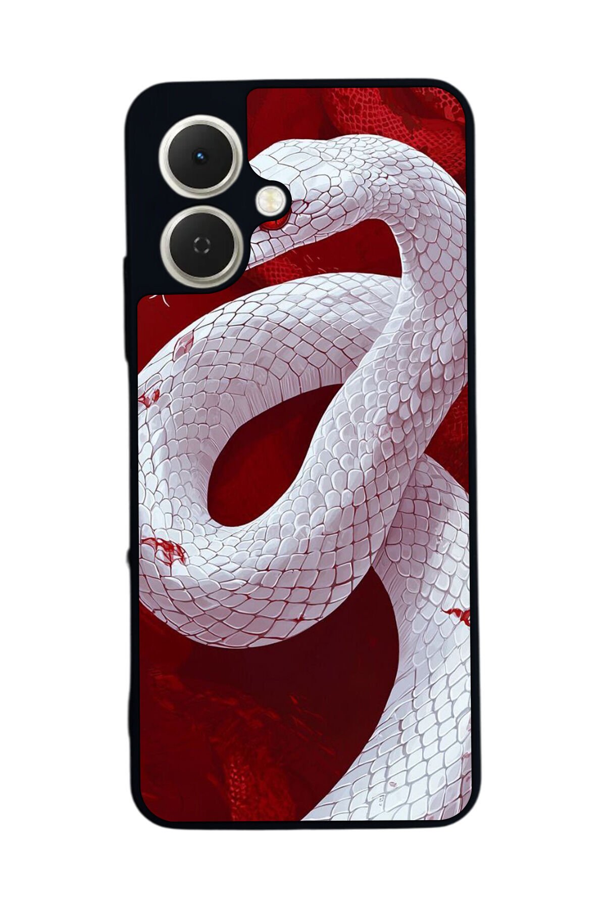 Tecno Spark GO 2 Uyumlu Yılan Tasarımlı Glossy Premium Kılıf