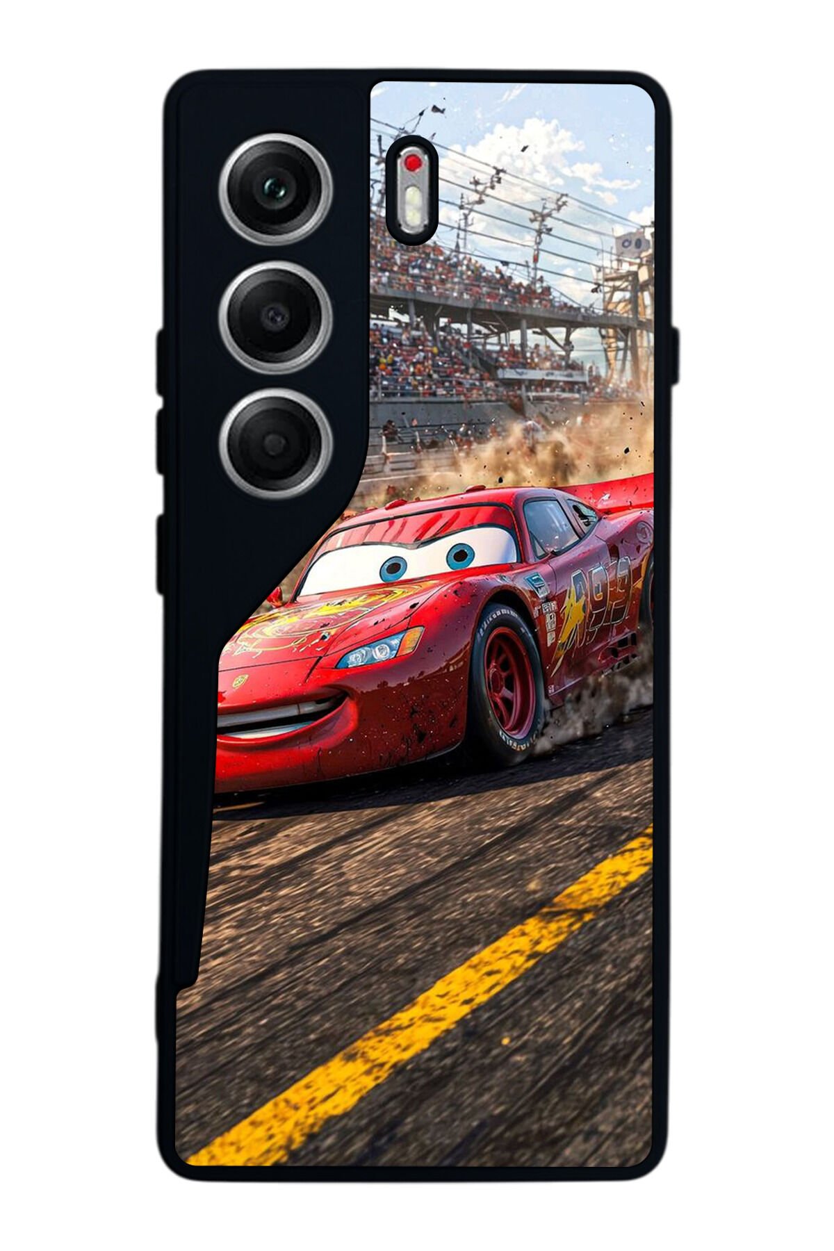 Tecno Camon 40 Uyumlu Şimsek McQueen Tasarımlı Glossy Premium Kılıf