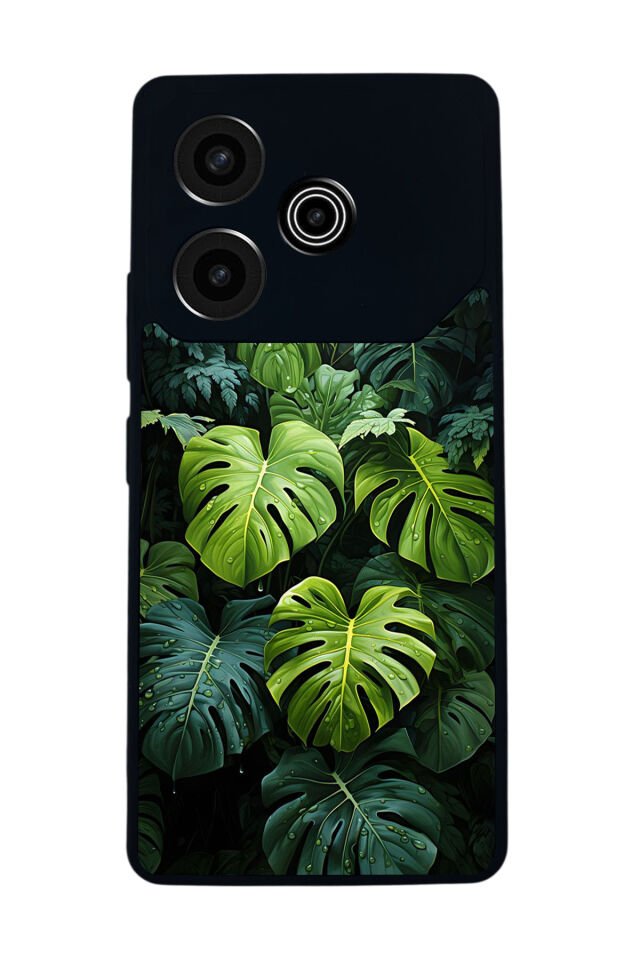 Tecno Pova 6 Uyumlu Botanik Tasarımlı Glossy Premium Kılıf