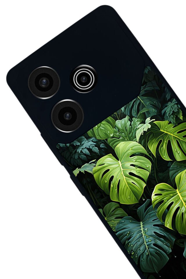 Tecno Pova 6 Uyumlu Botanik Tasarımlı Glossy Premium Kılıf