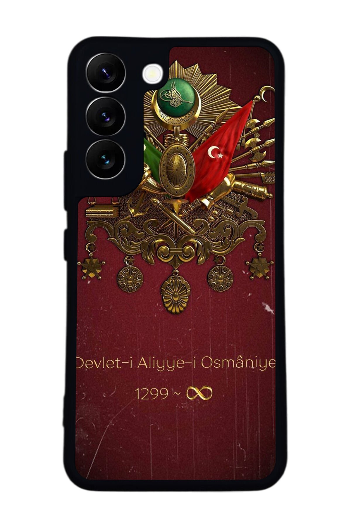Samsung Galaxy S22 Uyumlu Osmanli Tugrasi Tasarımlı Glossy Premium Kılıf