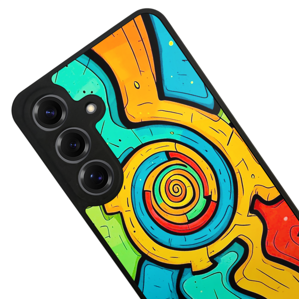 Samsung Galaxy S25 Uyumlu Abstract Tasarımlı Glossy Premium Kılıf