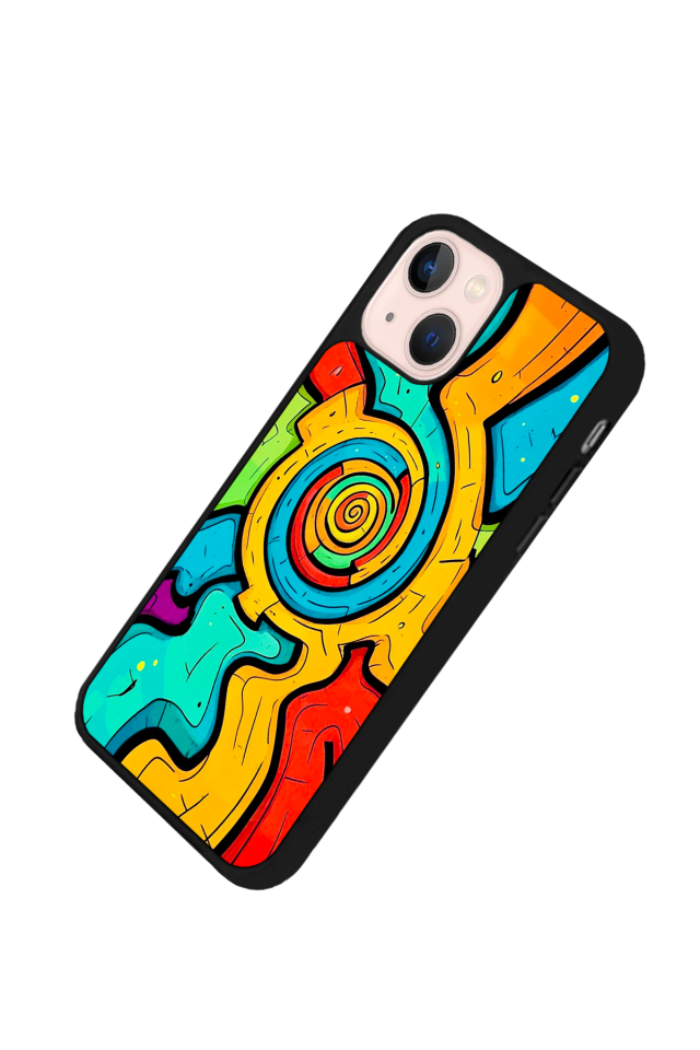 iPhone 13/14 Uyumlu Abstract Tasarımlı Glossy Premium Kılıf