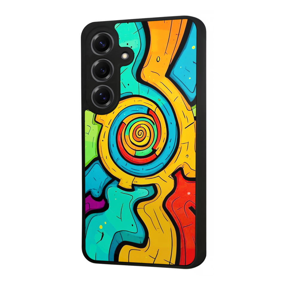 Samsung Galaxy S25 Uyumlu Abstract Tasarımlı Glossy Premium Kılıf