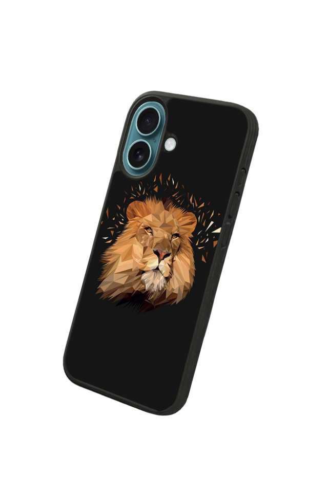 iPhone 16 Plus Uyumlu Aslan Tasarımlı Glossy Premium Kılıf
