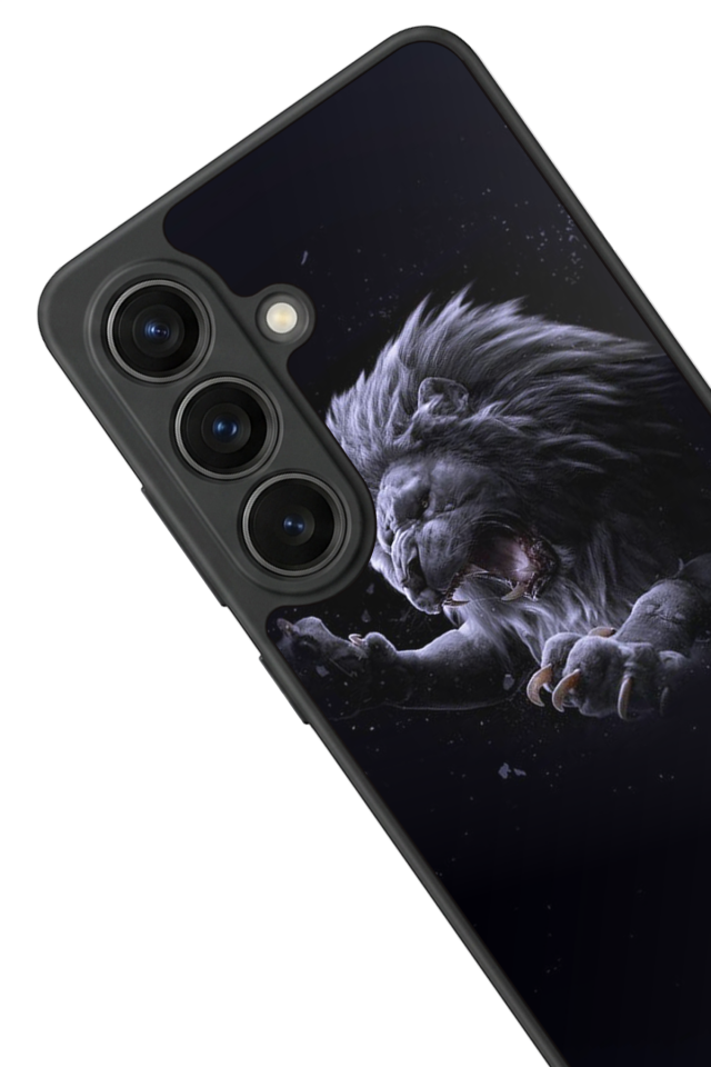 Samsung Galaxy S26 Uyumlu Aslan Tasarımlı Glossy Premium Kılıf