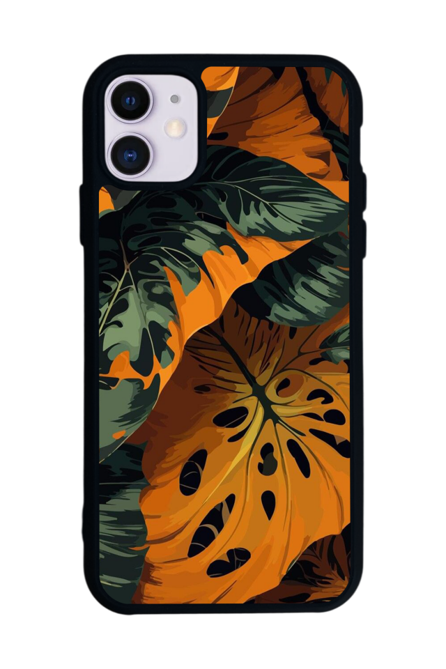 iPhone 11 Uyumlu Botanik Tasarımlı Glossy Premium Kılıf