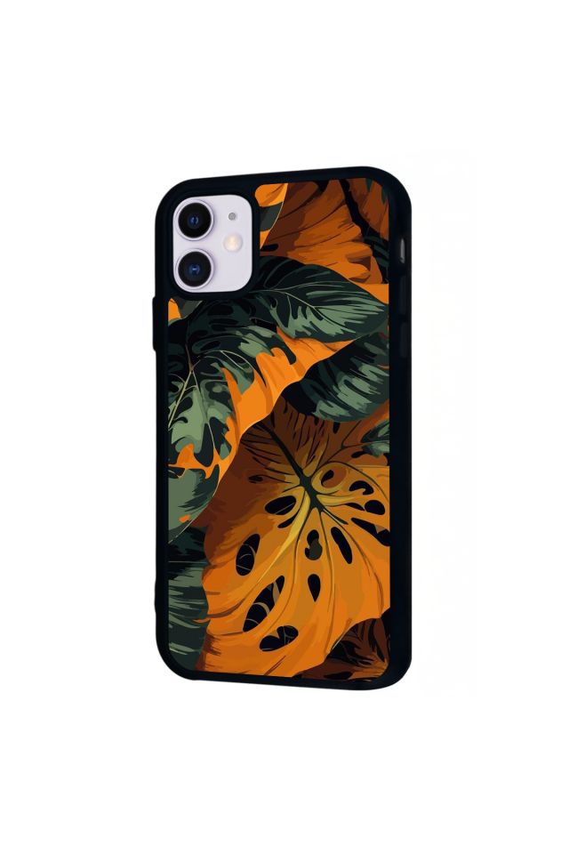 iPhone 11 Uyumlu Botanik Tasarımlı Glossy Premium Kılıf