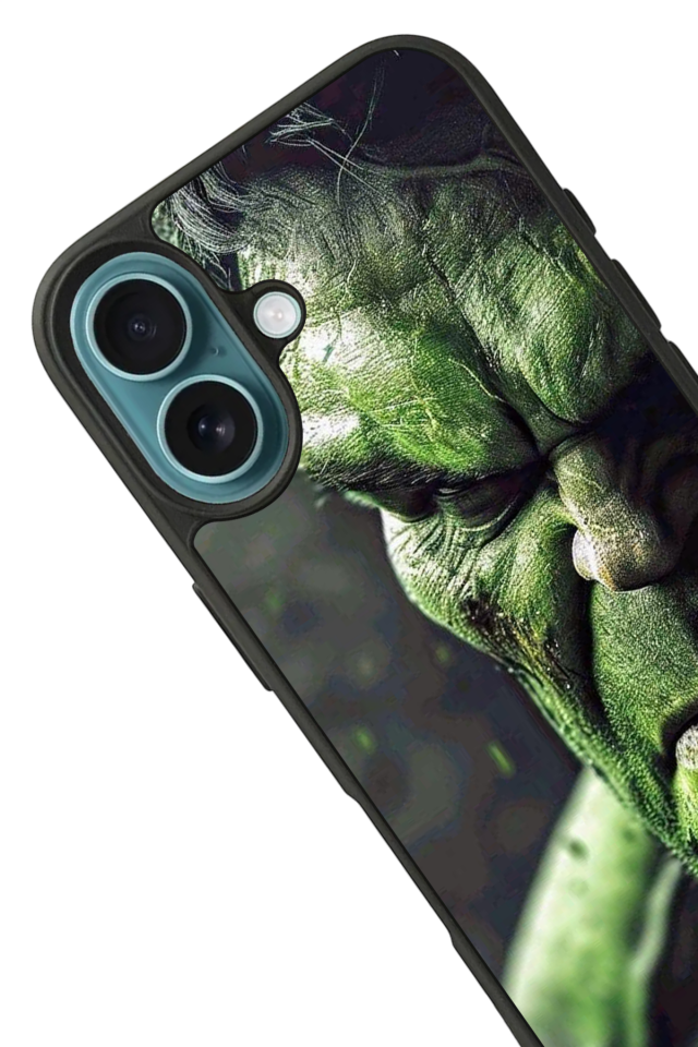 iPhone 16 Plus Uyumlu Hulk Tasarımlı Glossy Premium Kılıf