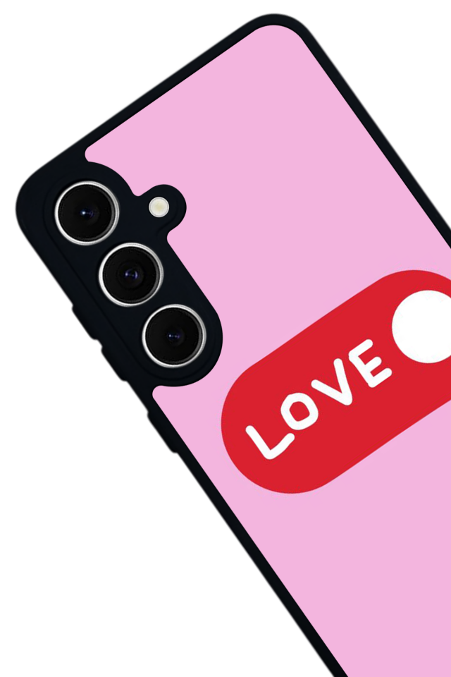 Samsung Galaxy S24 FE Uyumlu Kalp Love Tasarımlı Glossy Premium Kılıf