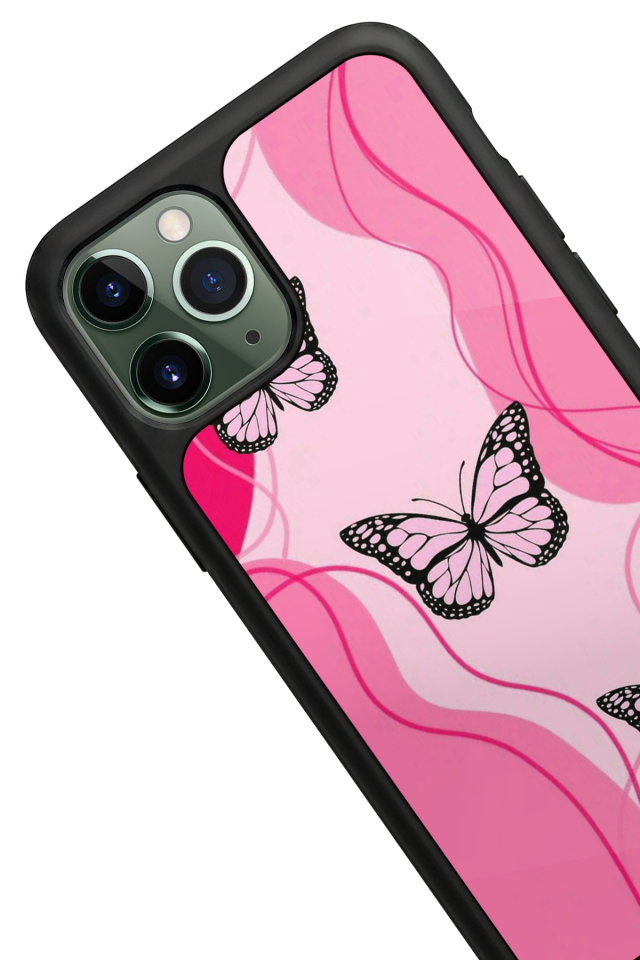 iPhone 11 Pro Max Uyumlu Kelebek Tasarımlı Glossy Premium Kılıf