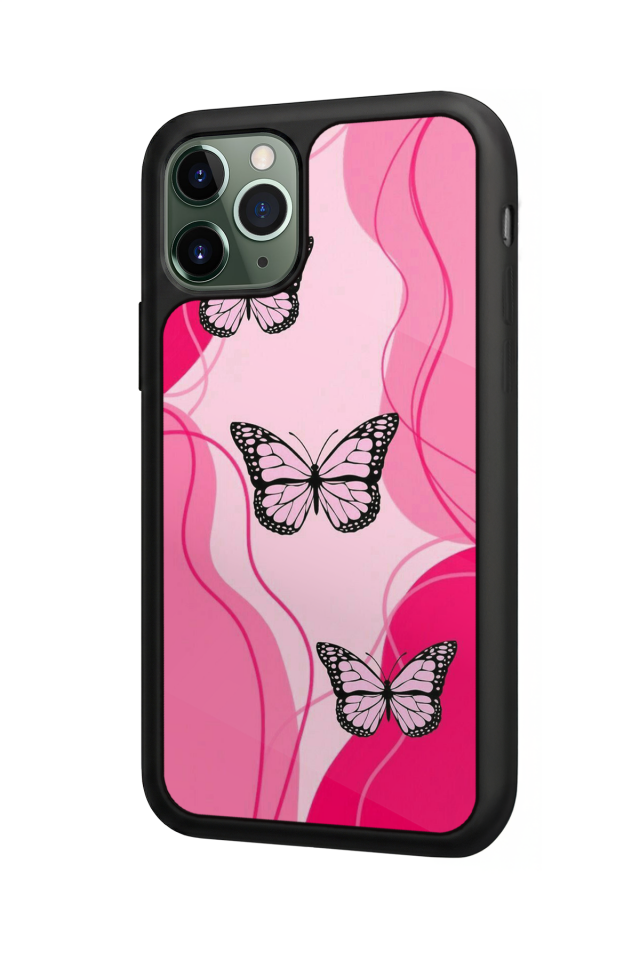 iPhone 11 Pro Max Uyumlu Kelebek Tasarımlı Glossy Premium Kılıf