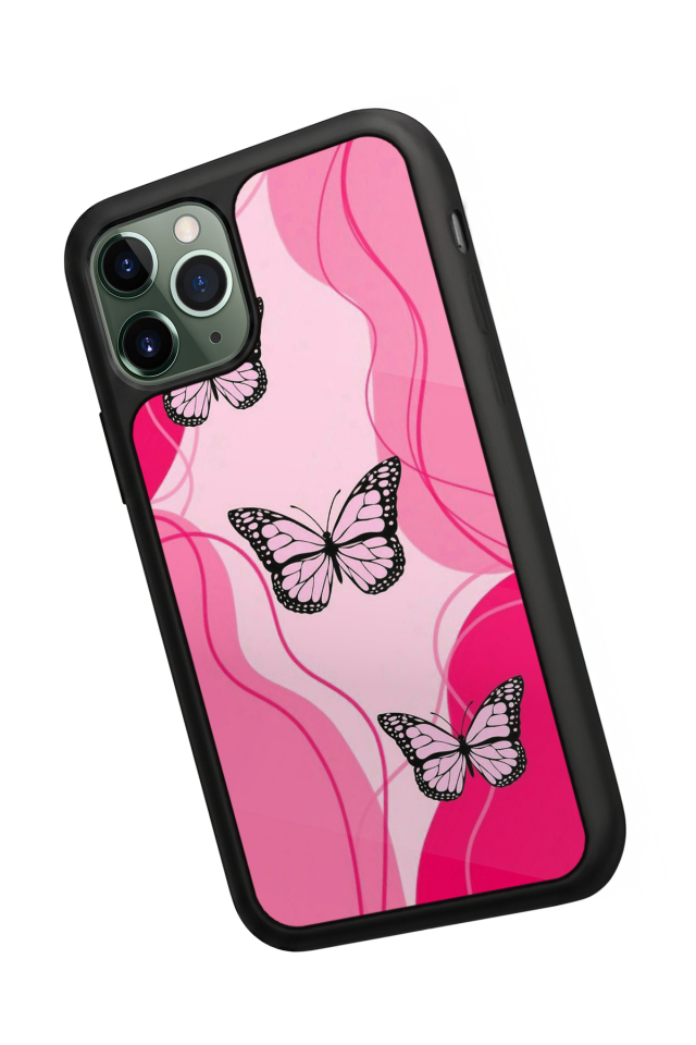 iPhone 11 Pro Max Uyumlu Kelebek Tasarımlı Glossy Premium Kılıf