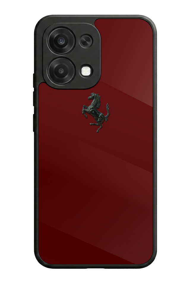 Oppo A6 Pro Uyumlu Kirmizi Tasarımlı Glossy Premium Kılıf