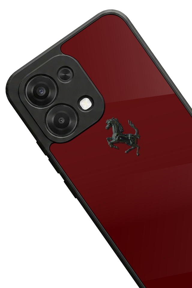 Oppo A6 Pro Uyumlu Kirmizi Tasarımlı Glossy Premium Kılıf