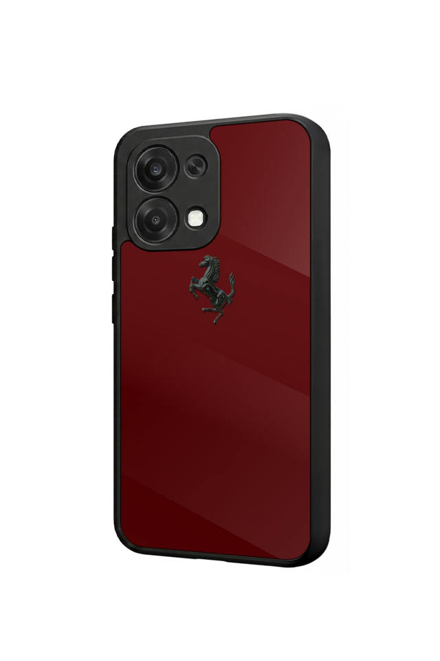 Oppo A6 Pro Uyumlu Kirmizi Tasarımlı Glossy Premium Kılıf