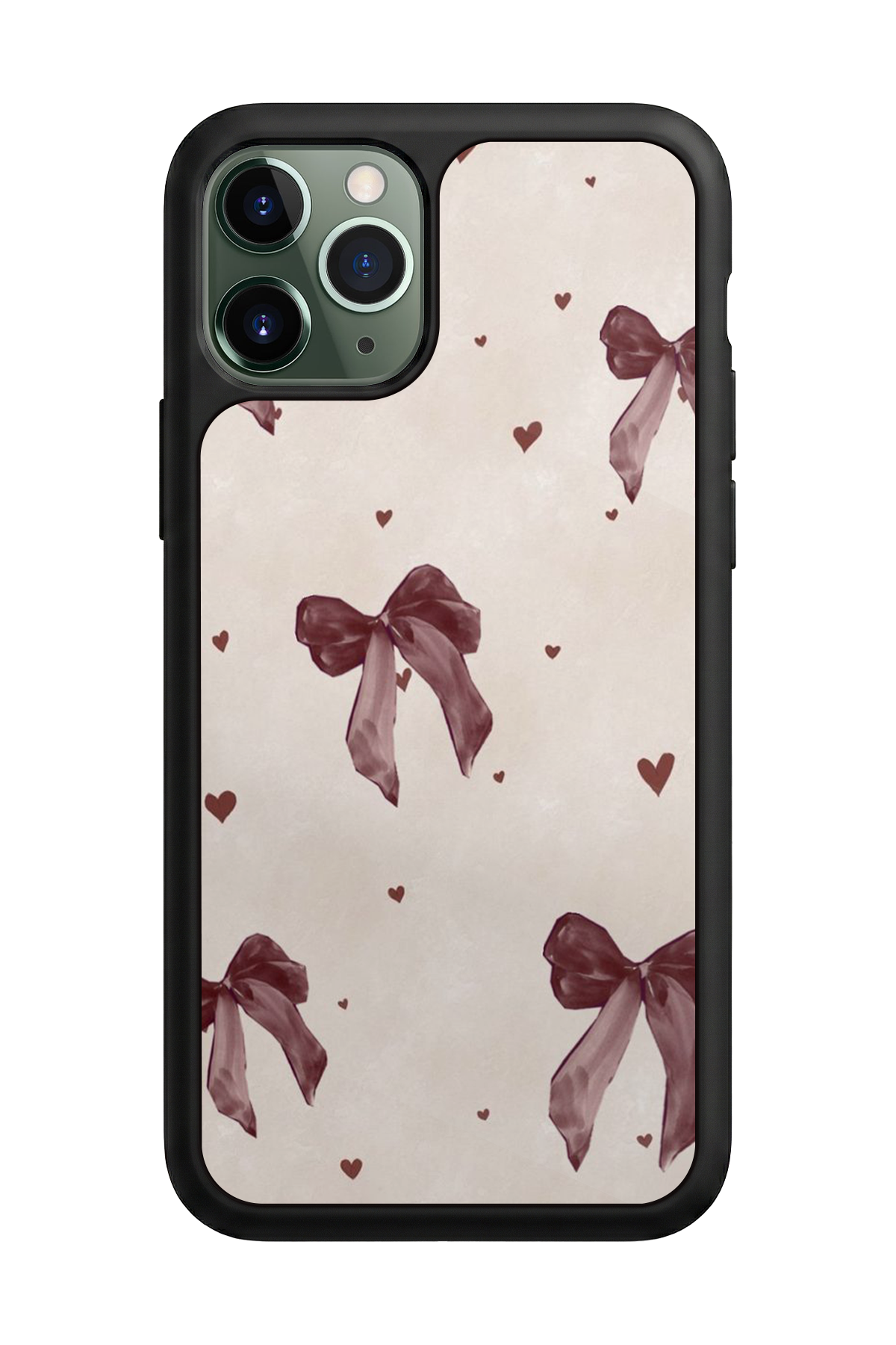 iPhone 11 Pro Uyumlu Kurdele Tasarımlı Glossy Premium Kılıf