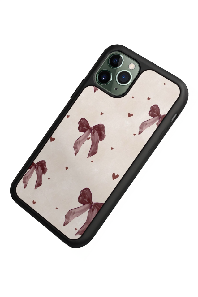 iPhone 11 Pro Uyumlu Kurdele Tasarımlı Glossy Premium Kılıf
