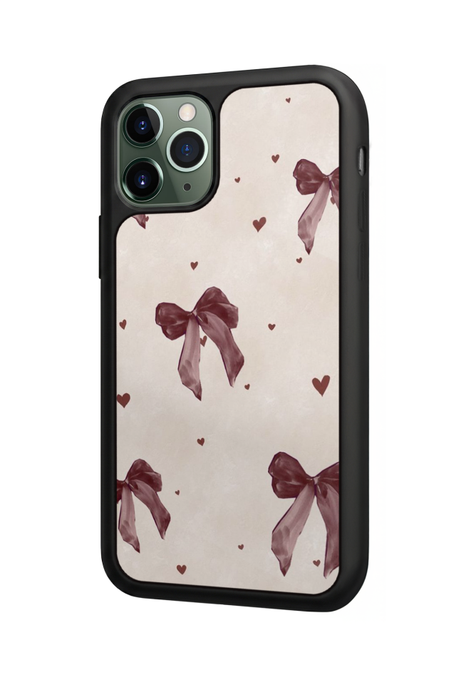 iPhone 11 Pro Uyumlu Kurdele Tasarımlı Glossy Premium Kılıf