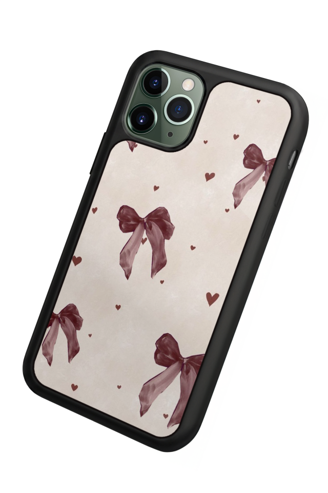 iPhone 11 Pro Uyumlu Kurdele Tasarımlı Glossy Premium Kılıf