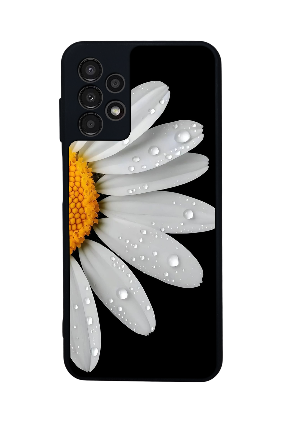 Samsung Galaxy A13 Uyumlu Papatya Tasarımlı Glossy Premium Kılıf