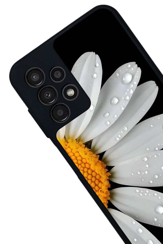 Samsung Galaxy A13 Uyumlu Papatya Tasarımlı Glossy Premium Kılıf