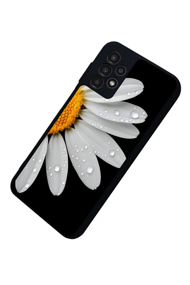 Samsung Galaxy A13 Uyumlu Papatya Tasarımlı Glossy Premium Kılıf