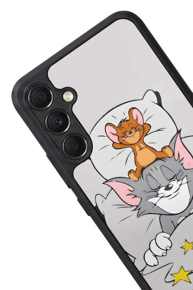 Samsung Galaxy A34 Uyumlu Tom And Jerry Tasarımlı Glossy Premium Kılıf