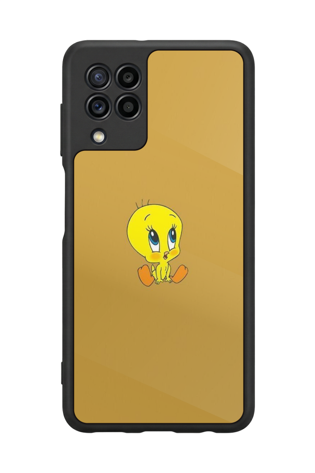 Samsung Galaxy M32 Uyumlu Tweety Tasarımlı Glossy Premium Kılıf