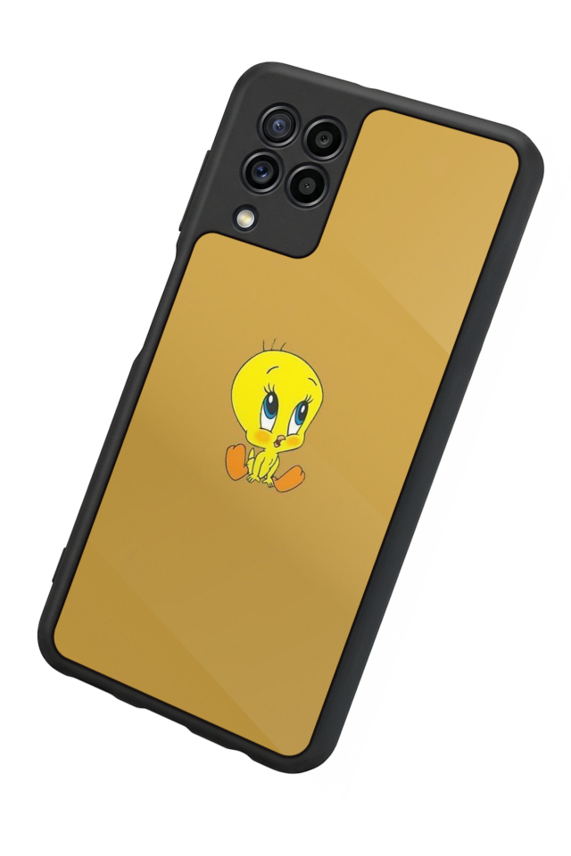 Samsung Galaxy M32 Uyumlu Tweety Tasarımlı Glossy Premium Kılıf