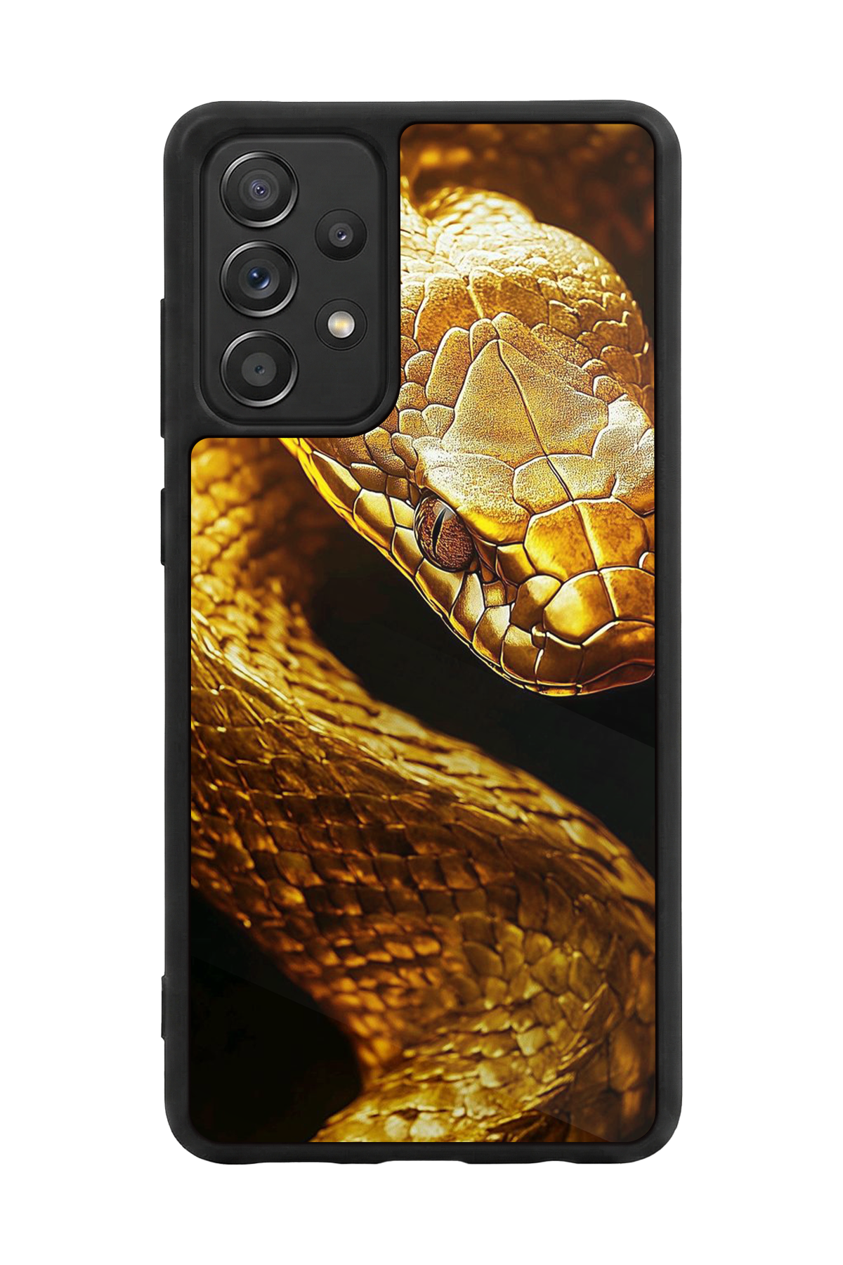 Samsung Galaxy A72 Uyumlu Yılan Tasarımlı Glossy Premium Kılıf