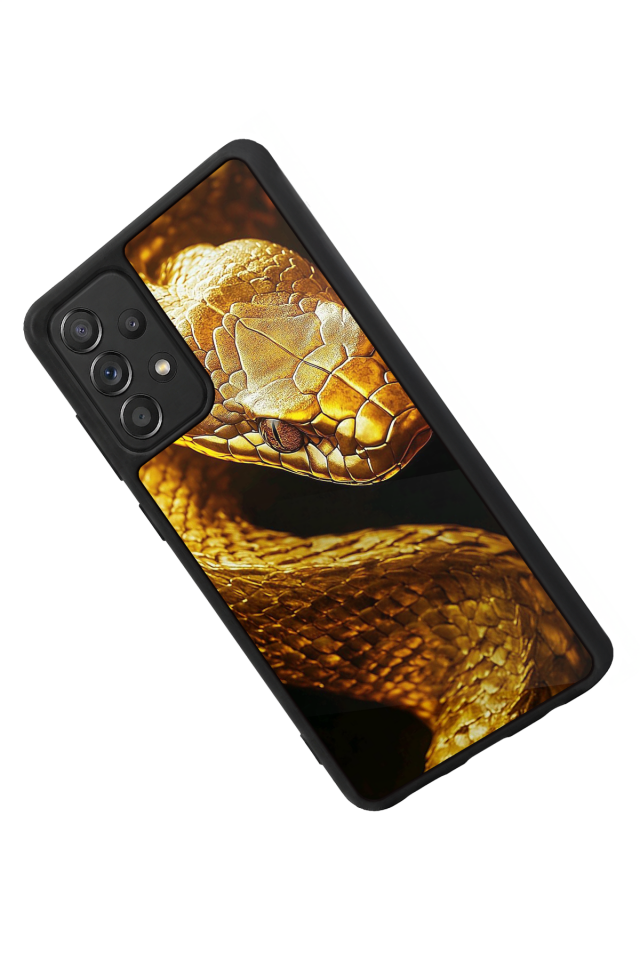 Samsung Galaxy A72 Uyumlu Yılan Tasarımlı Glossy Premium Kılıf