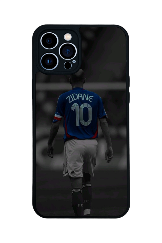 iPhone 13 Pro Max Uyumlu Zidane Tasarımlı Glossy Premium Kılıf
