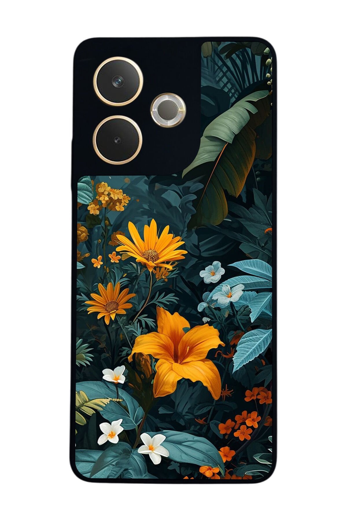 Oppo A5 Pro Uyumlu Botanik Tasarımlı Glossy Premium Kılıf