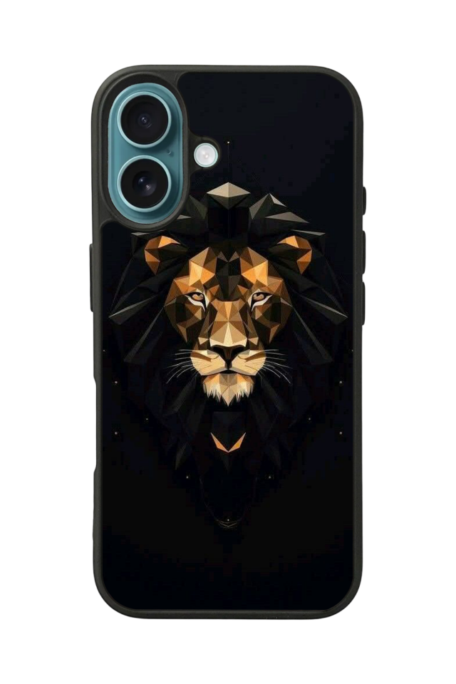 iPhone 16 Plus Uyumlu Aslan Tasarımlı Glossy Premium Kılıf