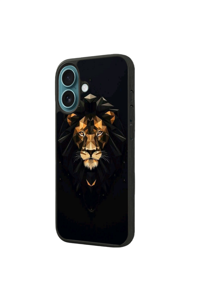 iPhone 16 Plus Uyumlu Aslan Tasarımlı Glossy Premium Kılıf