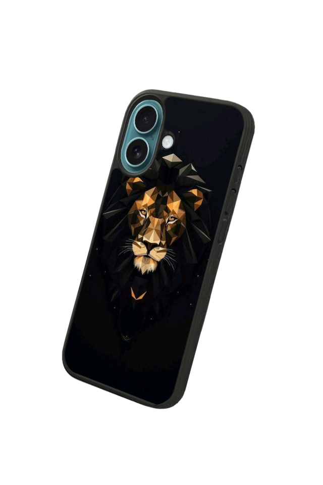 iPhone 16 Plus Uyumlu Aslan Tasarımlı Glossy Premium Kılıf