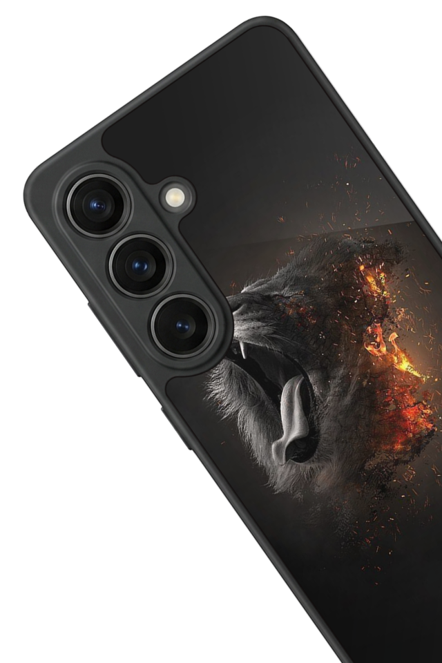 Samsung Galaxy S26 Uyumlu Aslan Tasarımlı Glossy Premium Kılıf