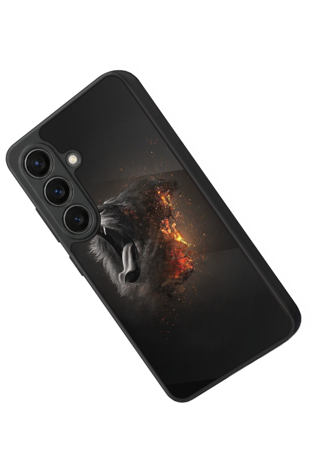 Samsung Galaxy S26 Uyumlu Aslan Tasarımlı Glossy Premium Kılıf