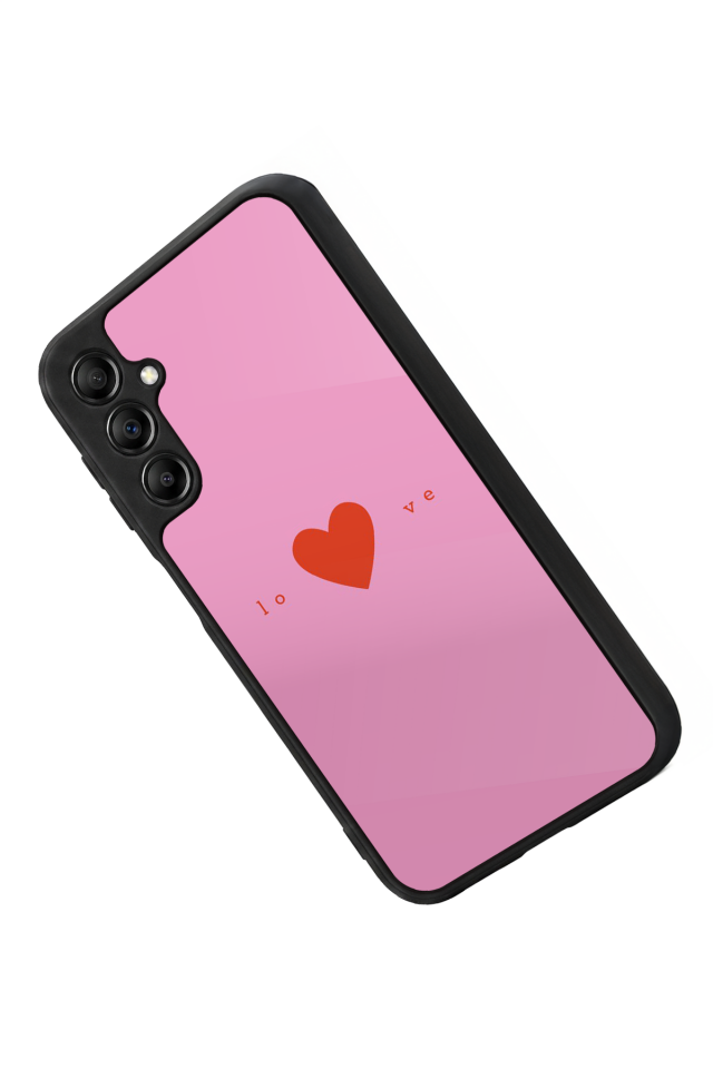 Samsung Galaxy A14 Uyumlu Kalp Love Tasarımlı Glossy Premium Kılıf