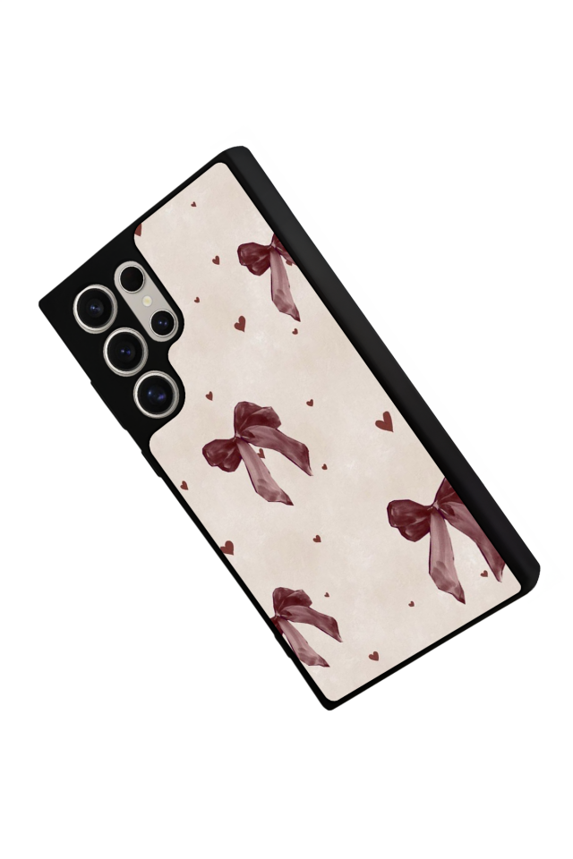 Samsung Galaxy S23 Ultra Uyumlu Kurdele Tasarımlı Glossy Premium Kılıf