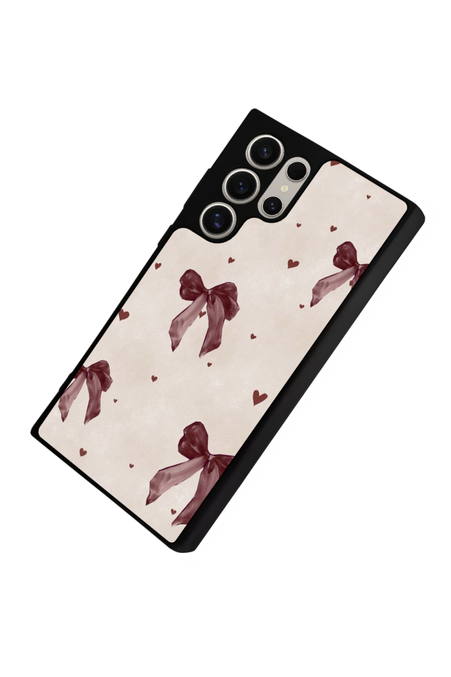 Samsung Galaxy S23 Ultra Uyumlu Kurdele Tasarımlı Glossy Premium Kılıf
