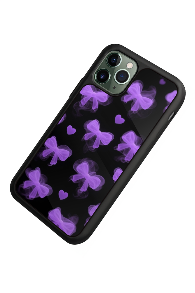 iPhone 11 Pro Uyumlu Kurdele Tasarımlı Glossy Premium Kılıf