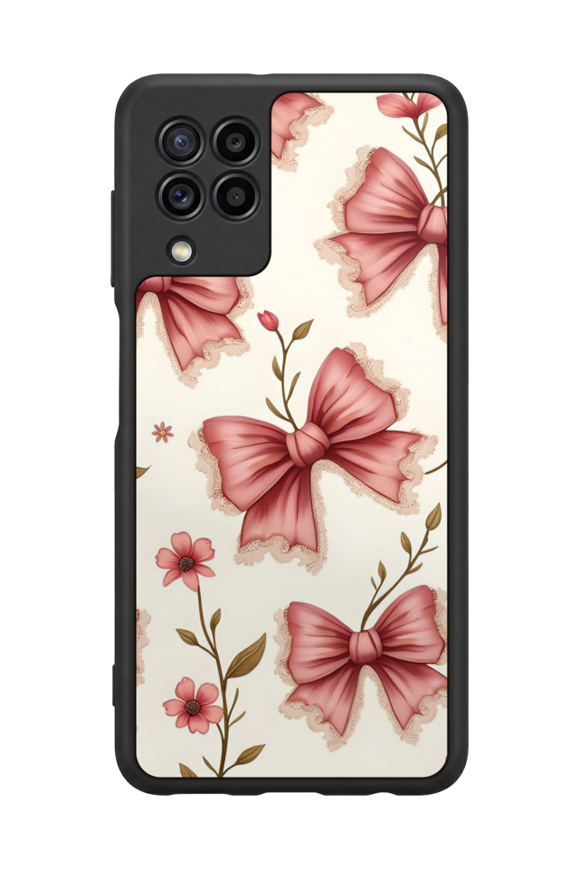 Samsung Galaxy M22 Uyumlu Kurdele Tasarımlı Glossy Premium Kılıf