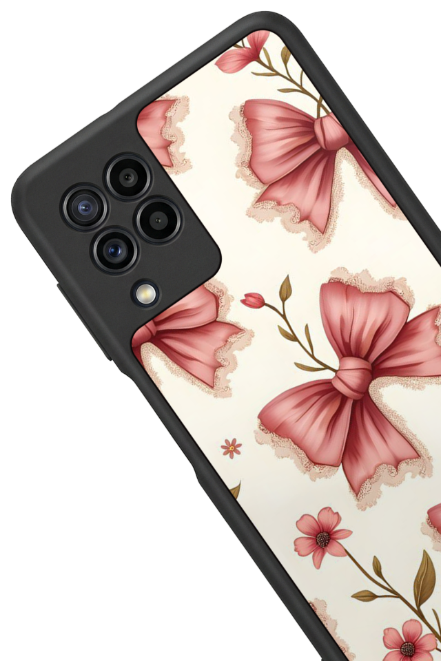 Samsung Galaxy M22 Uyumlu Kurdele Tasarımlı Glossy Premium Kılıf