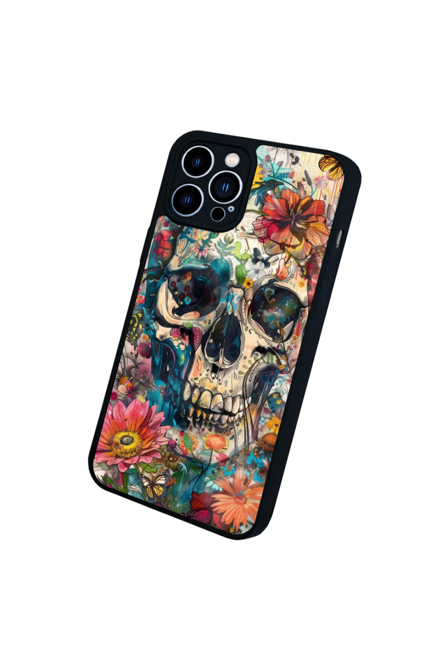 iPhone 12 Pro Max Uyumlu KuruKafa Tasarımlı Glossy Premium Kılıf