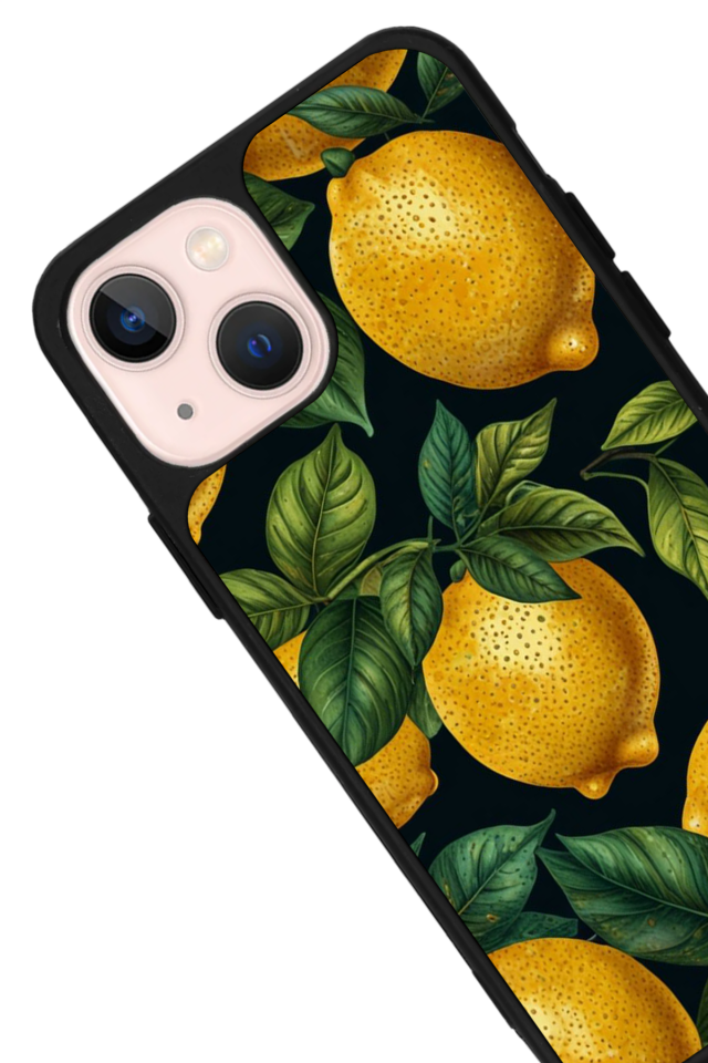 iPhone 14 Plus Uyumlu Limon Tasarımlı Glossy Premium Kılıf