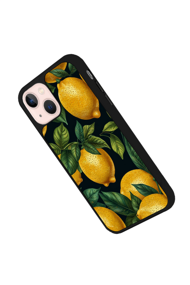 iPhone 14 Plus Uyumlu Limon Tasarımlı Glossy Premium Kılıf