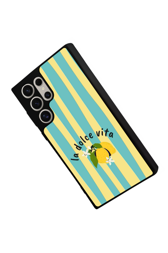 Samsung Galaxy S22 Ultra Uyumlu Limon Tasarımlı Glossy Premium Kılıf