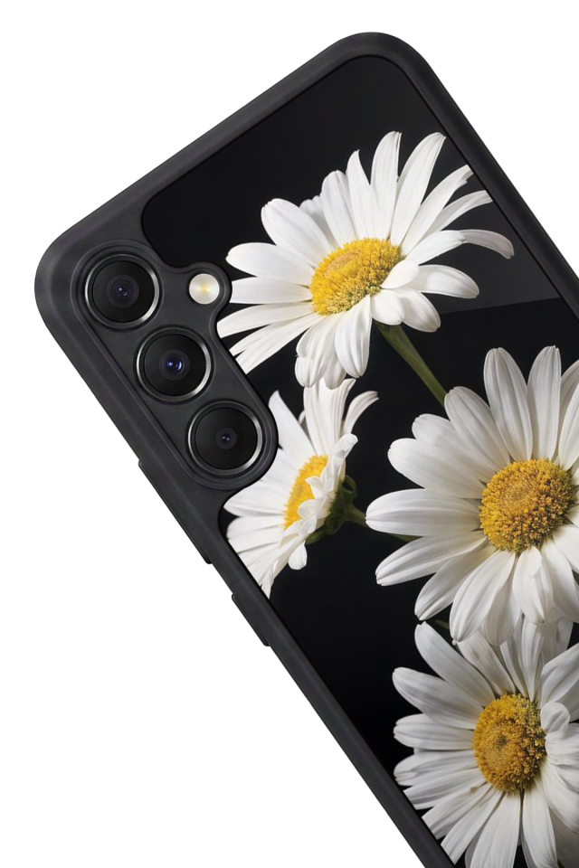 Samsung Galaxy M34 Uyumlu Papatya Tasarımlı Glossy Premium Kılıf